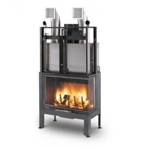 Focar otel/samota Palazzetti Ecomonoblocco EL 64 O2Ring ST/DR