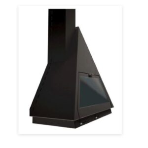 Semineu pe lemne metalic Bilbao frontal